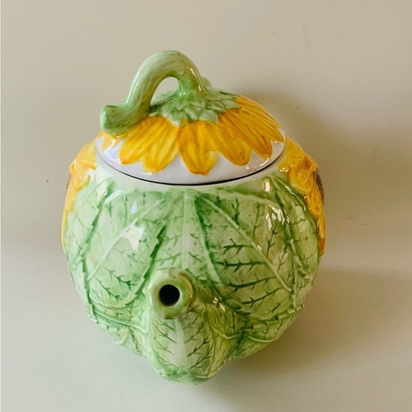 Vintage 1991 Seymour Mann Sunflower Teapot Hand Painted - Picture 3 of 13